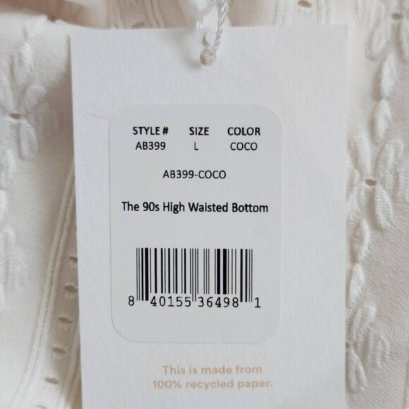 Andie Cream Swim Bottom NWT Large Cream Andie Swim Bikini Bottom Cream Swimwear