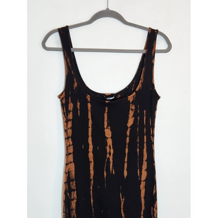 Fashion Nova Black and Brown Tie-Dye Flare Jumpsuit NWT Size 1X