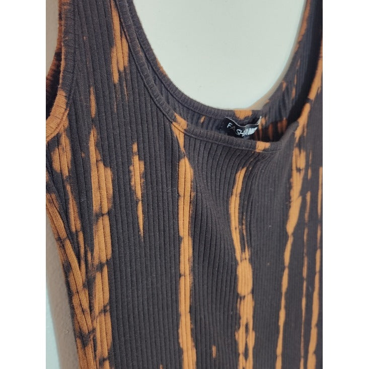 Fashion Nova Black and Brown Tie-Dye Flare Jumpsuit NWT Size 1X