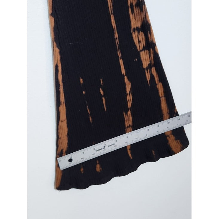Fashion Nova Black and Brown Tie-Dye Flare Jumpsuit NWT Size 1X