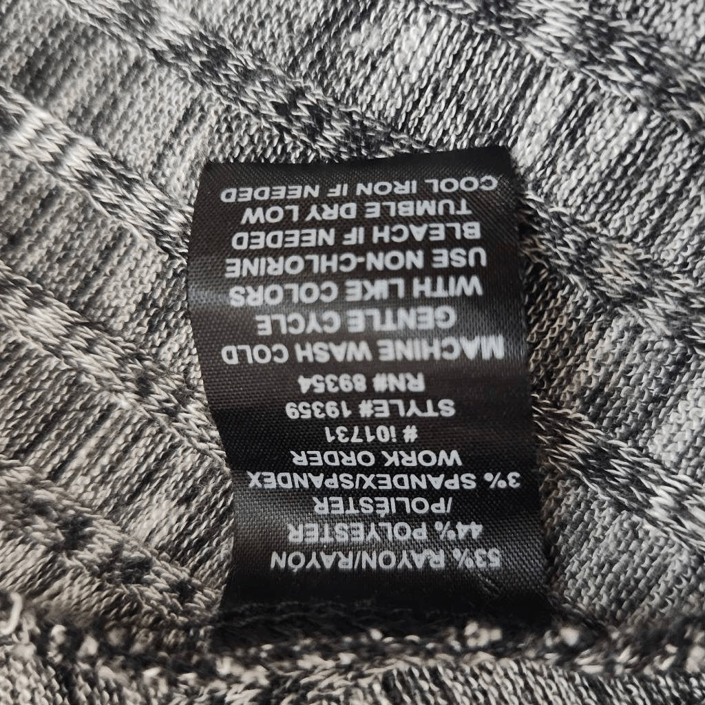 Kristin Nicole Gray Swing Dress Size Medium Mock Neck Ribbed Knit Dress