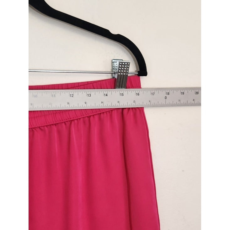Victoria's Secret Hot Pink Satin Pull-On Lounge Shorts Size Large Flaw