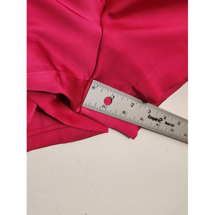 Victoria's Secret Hot Pink Satin Pull-On Lounge Shorts Size Large Flaw