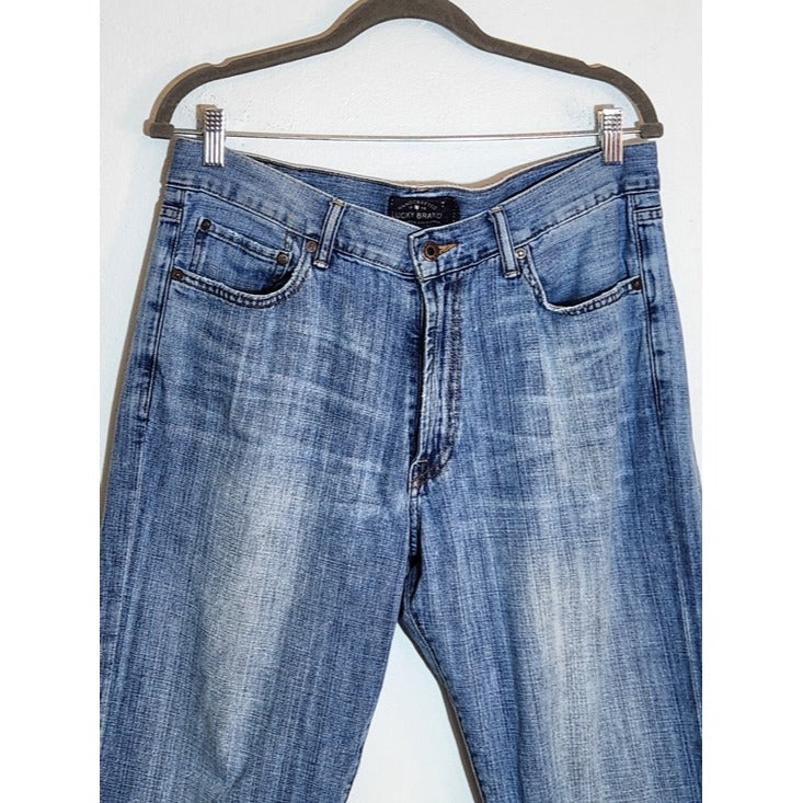 Lucky Brand Relaxed Straight Leg Jeans Size 34 x 30 Flaw
