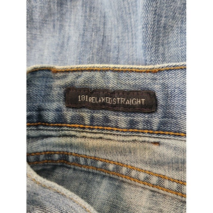 Lucky Brand Relaxed Straight Leg Jeans Size 34 x 30 Flaw