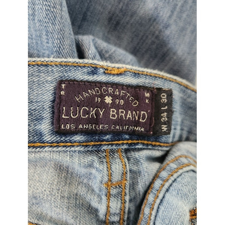 Lucky Brand Relaxed Straight Leg Jeans Size 34 x 30 Flaw