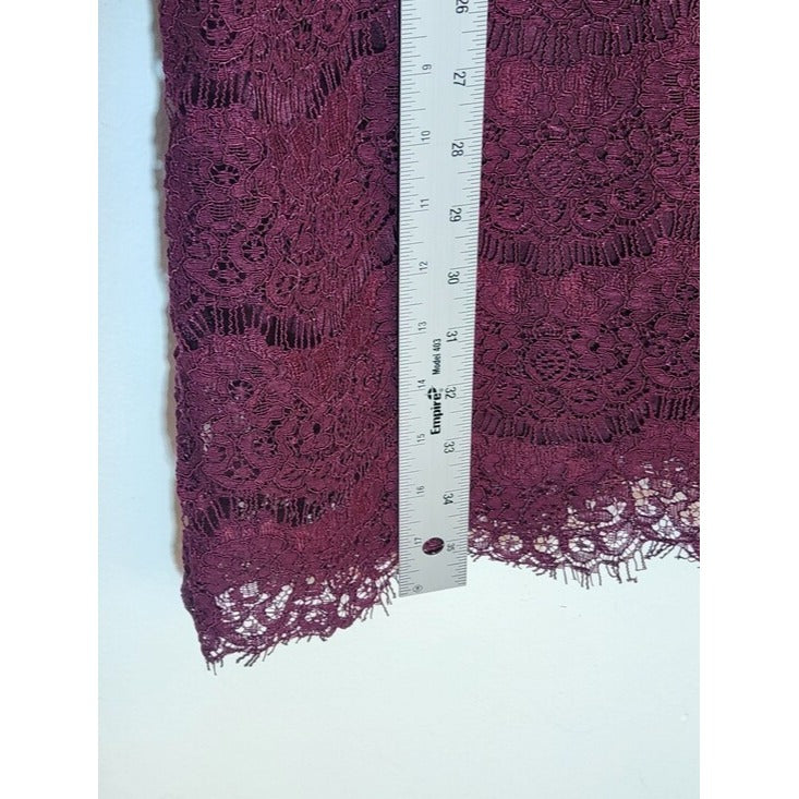 Lulus Burgundy Lace Mini Shift Dress NWT Size Large Wedding Guest