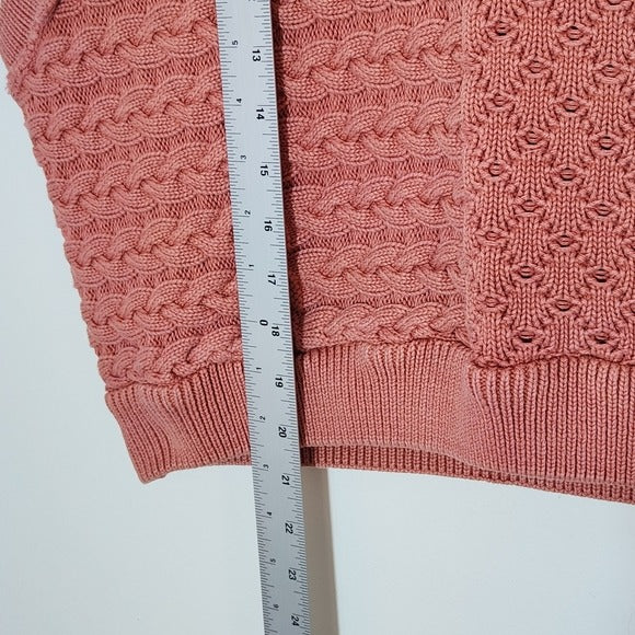 Free People Pink Cropped Sleeveless Sweater Vest Size Small