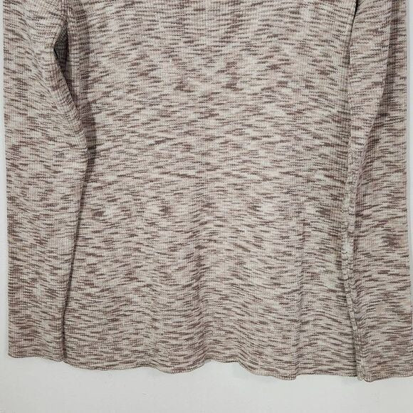 Market & Spruce Light Brown Mock Turtleneck Sweater Sz Large Ribbed Knit Top New