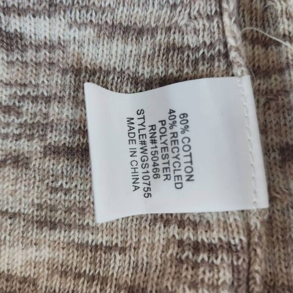 Market & Spruce Light Brown Mock Turtleneck Sweater Sz Large Ribbed Knit Top New