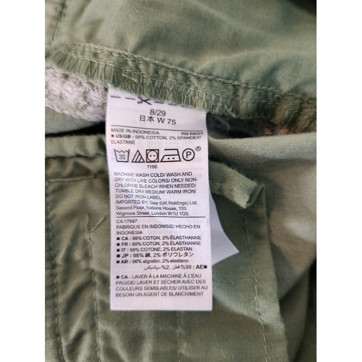 Gap Womens Girlfriend 5 Inch Olive Green Shorts Size 8/29