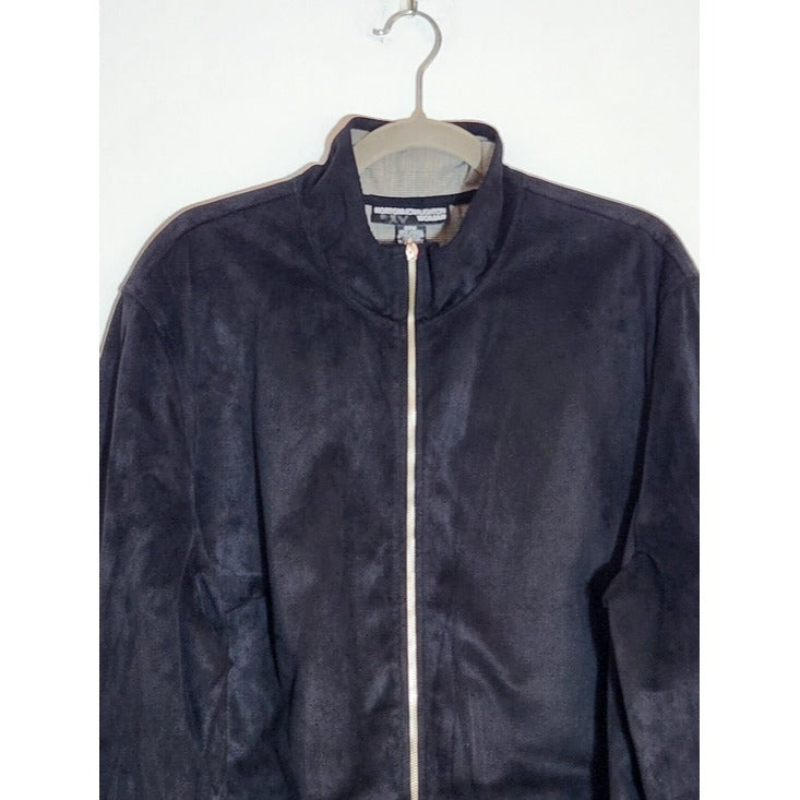Norton McNaughton Zip-up Black Faux Suede Jacket Size 22W