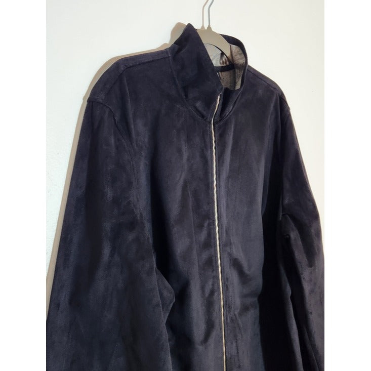 Norton McNaughton Zip-up Black Faux Suede Jacket Size 22W