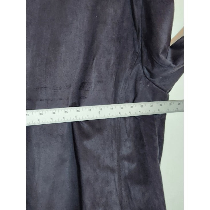 Norton McNaughton Zip-up Black Faux Suede Jacket Size 22W