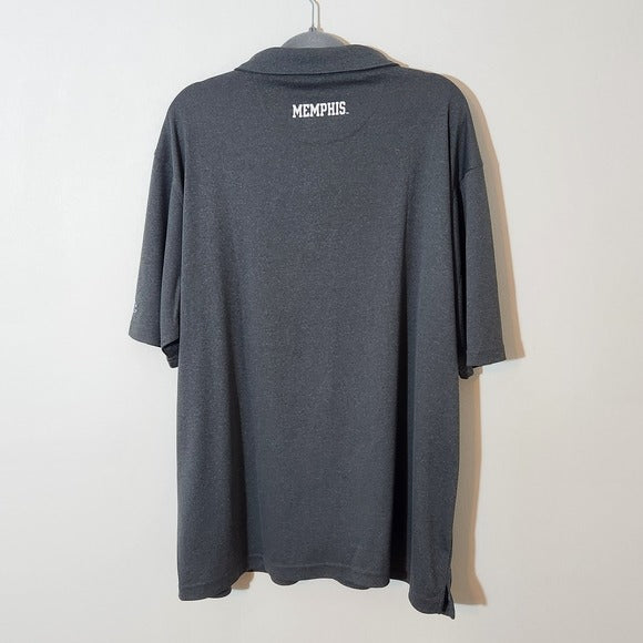 Champion Men's Charcoal Gray Memphis Tigers Polo Size 2XL