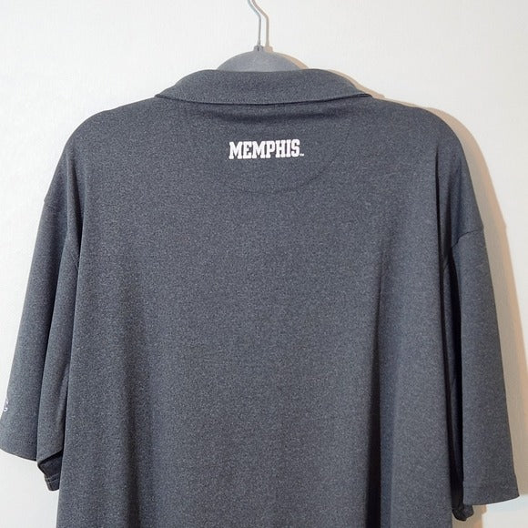 Champion Men's Charcoal Gray Memphis Tigers Polo Size 2XL