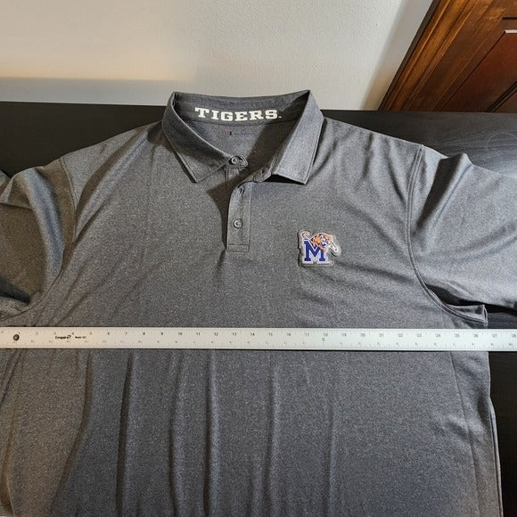 Champion Men's Charcoal Gray Memphis Tigers Polo Size 2XL