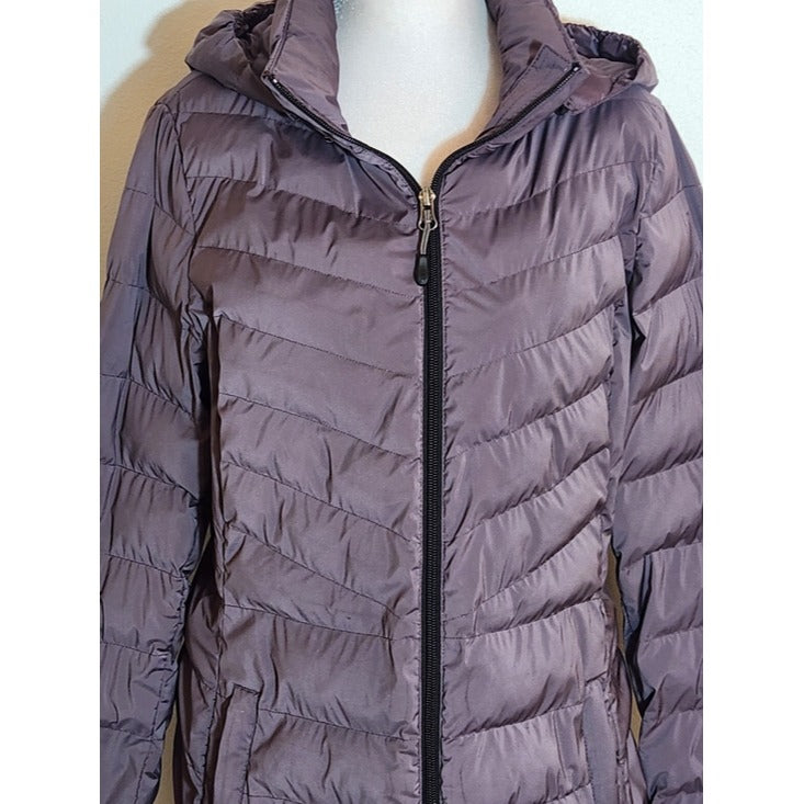 32 Degrees Dusty Purple Hooded Puffer Jacket Size Medium
