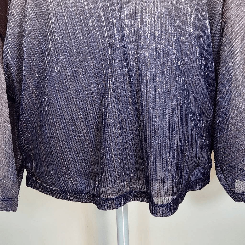 Anthropologie Metallic Gray and Pink Top Size Medium Anthropologie Ombre Blouse