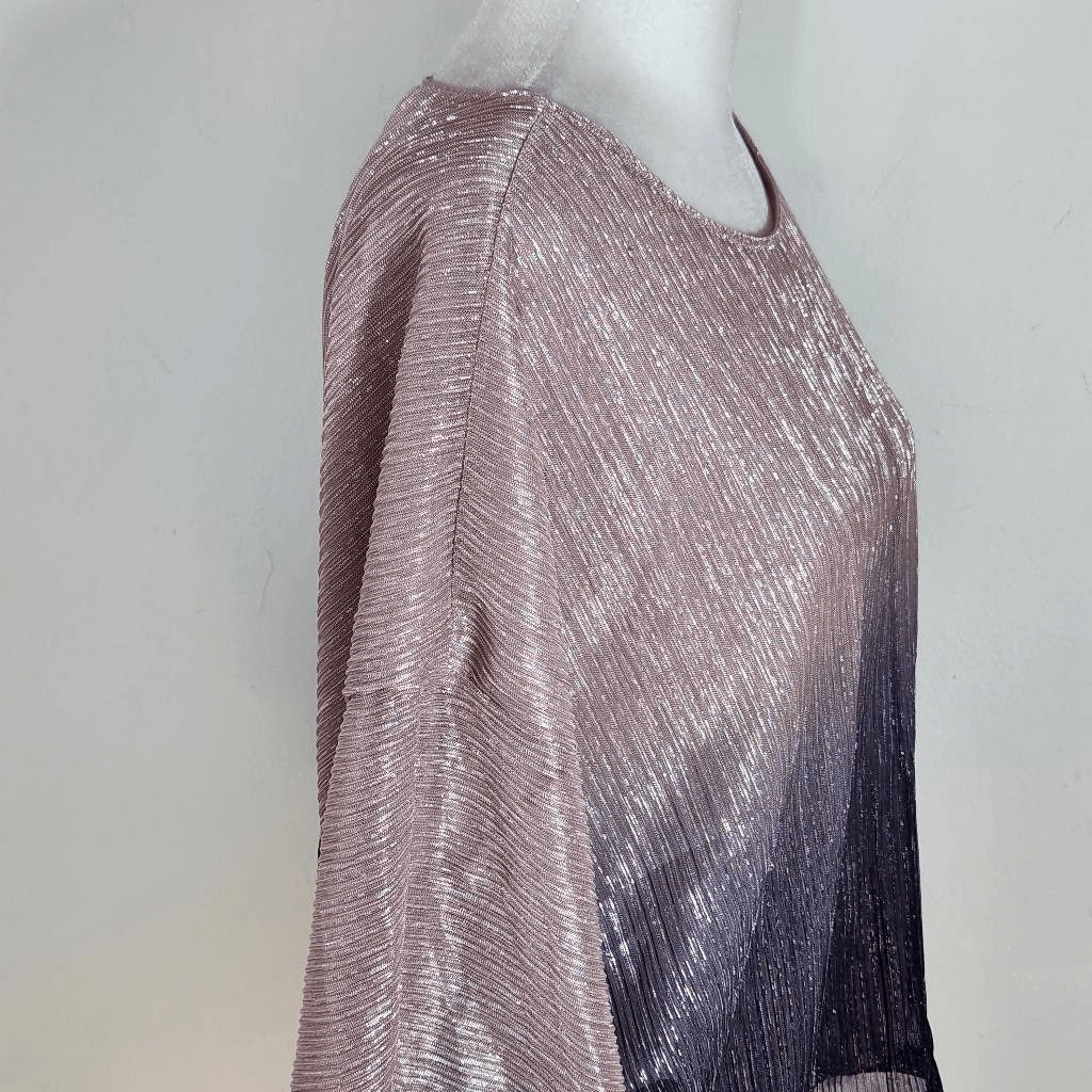 Anthropologie Metallic Gray and Pink Top Size Medium Anthropologie Ombre Blouse