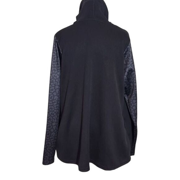 Pebble Beach Black Shoulder Snap Draped Jacket Size Large Golf Performance Jacke