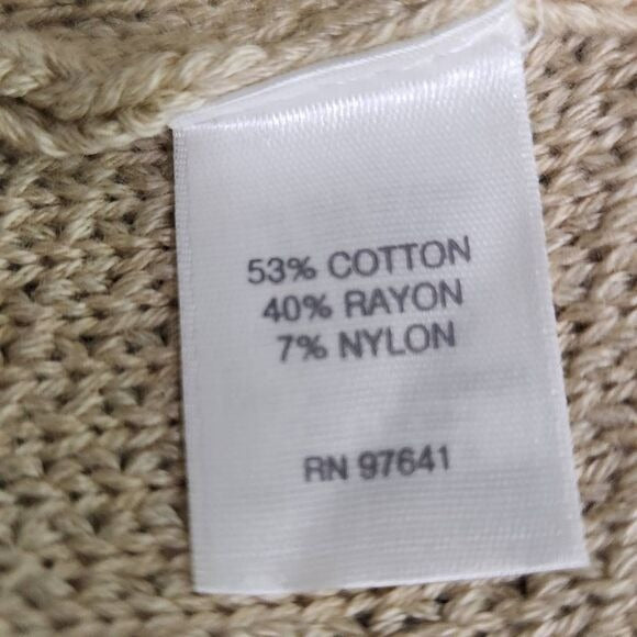 J. Jill Khaki Cardigan Size Small Tan Zip Front Cardigan Sweater