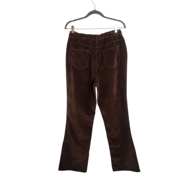 Denim & Co. Brown Corduroy Bootcut Pants Size Medium