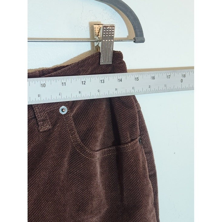 Denim & Co. Brown Corduroy Bootcut Pants Size Medium