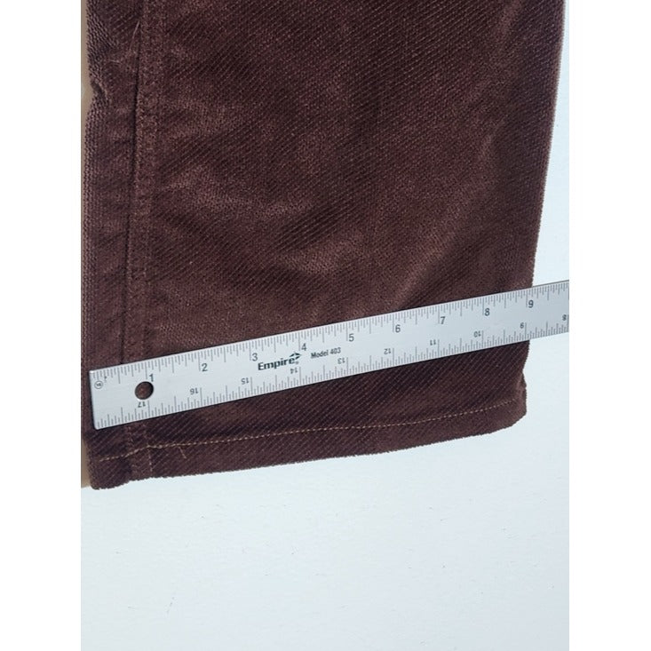 Denim & Co. Brown Corduroy Bootcut Pants Size Medium