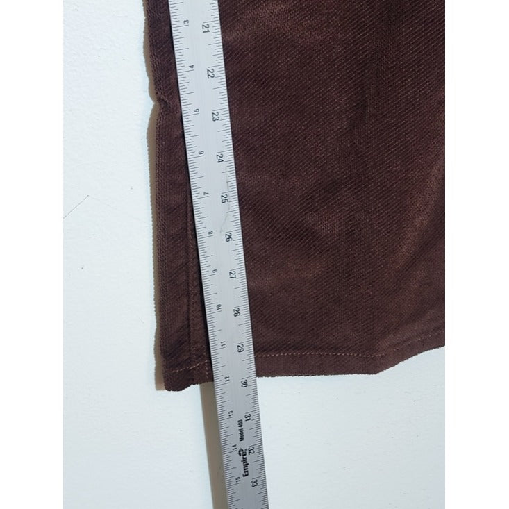 Denim & Co. Brown Corduroy Bootcut Pants Size Medium
