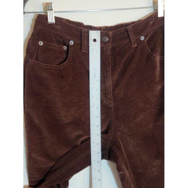 Denim & Co. Brown Corduroy Bootcut Pants Size Medium