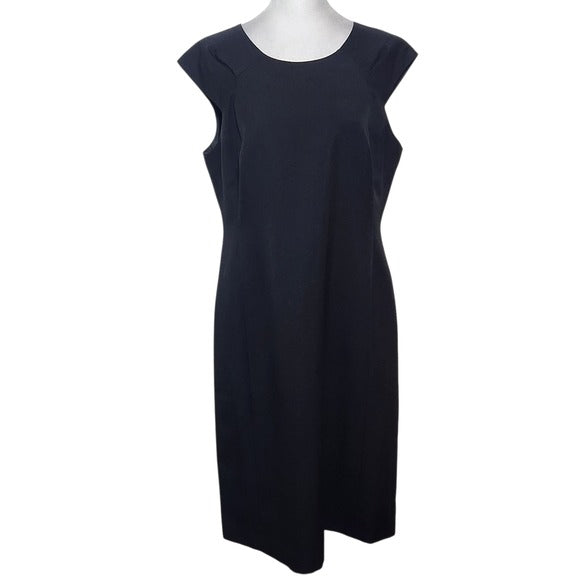 Evan Picone Black Label Black Sheath Dress Size 10