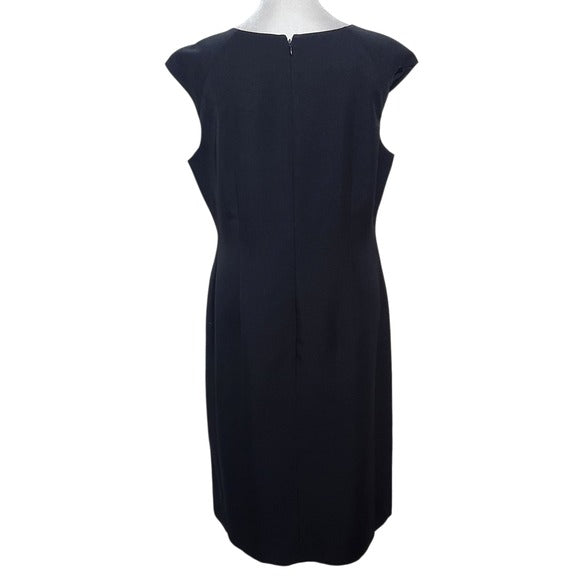 Evan Picone Black Label Black Sheath Dress Size 10