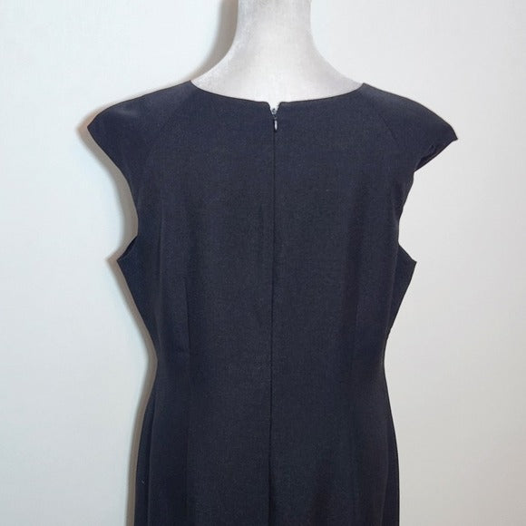 Evan Picone Black Label Black Sheath Dress Size 10