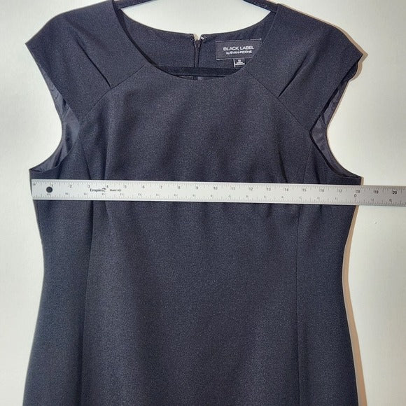 Evan Picone Black Label Black Sheath Dress Size 10