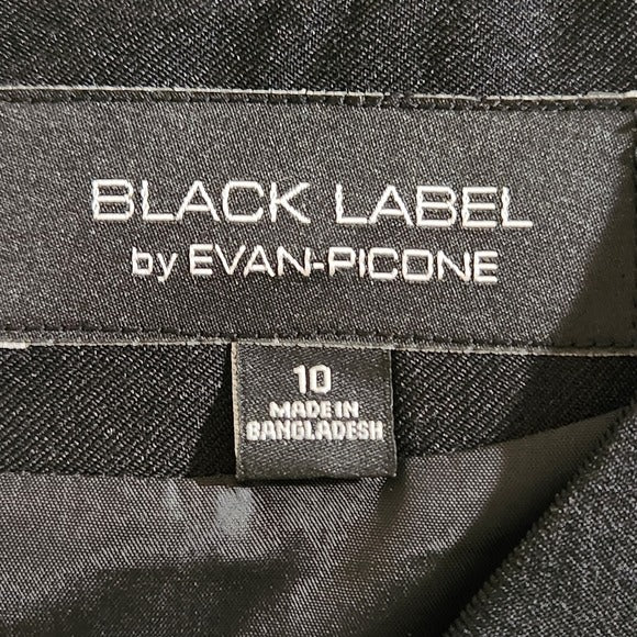 Evan Picone Black Label Black Sheath Dress Size 10