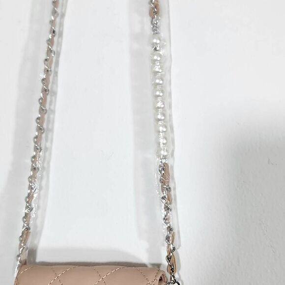 Badgley Mischka Nude Pink Crossbody Phone Case Bag New