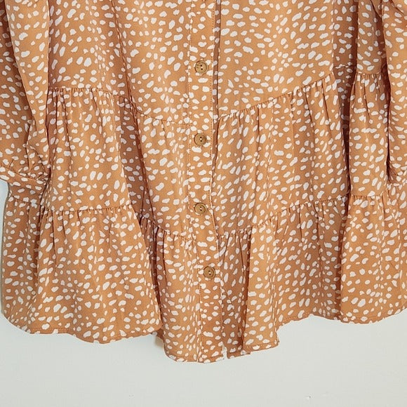 Entro Boho Print Tiered Tunic Size 1X NWT