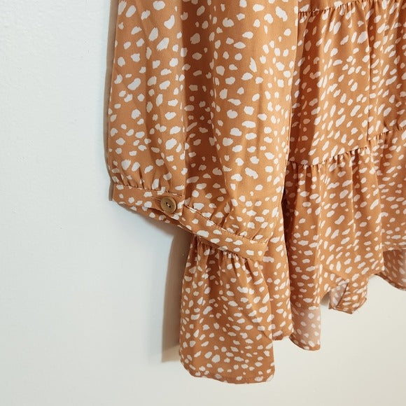 Entro Boho Print Tiered Tunic Size 1X NWT