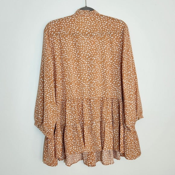 Entro Boho Print Tiered Tunic Size 1X NWT