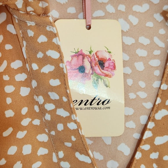 Entro Boho Print Tiered Tunic Size 1X NWT