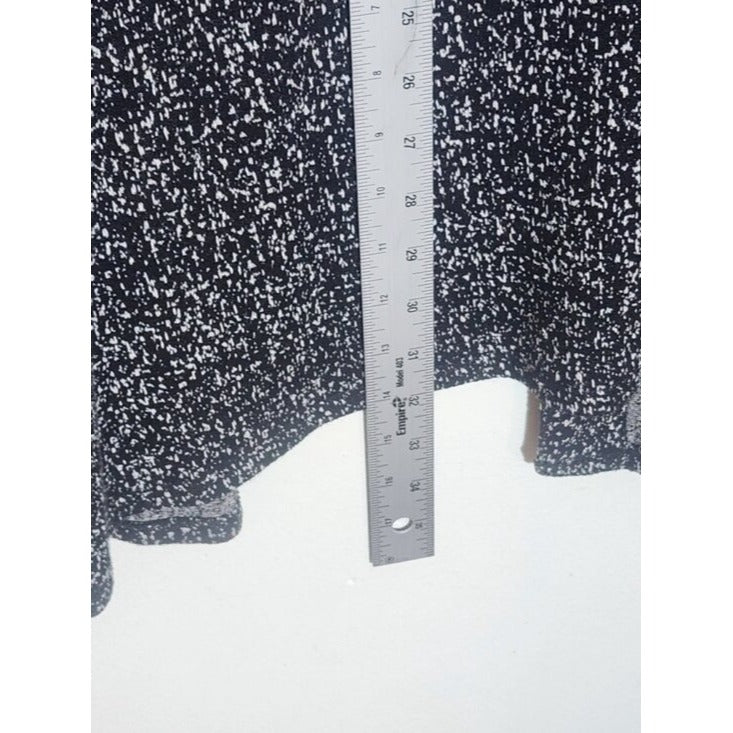 J. Jill Black and White Textured Open Cardigan Size Large