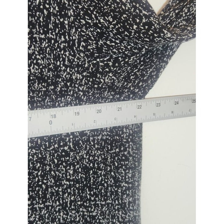 J. Jill Black and White Textured Open Cardigan Size Large