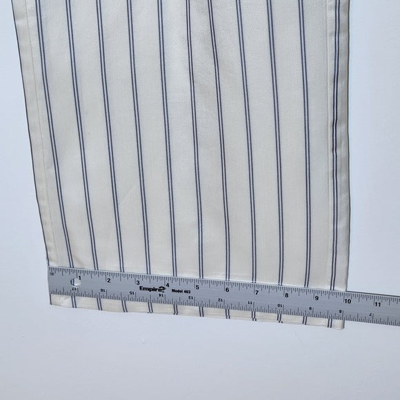 Jenni Kayne Cream Wide Leg Pants with Navy Stripes Size Small