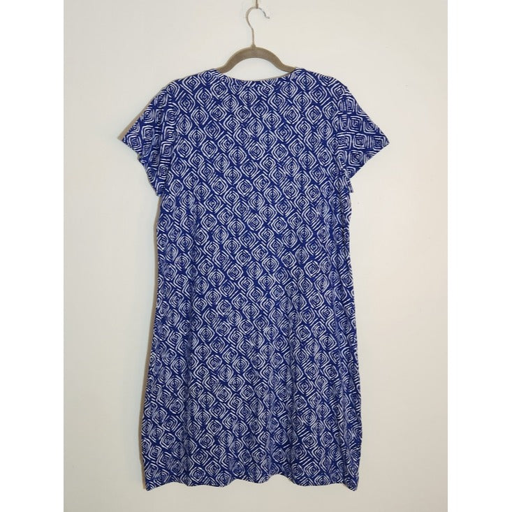 Capelton Road Navy and White Print T-Shirt Dress Size XL NWT