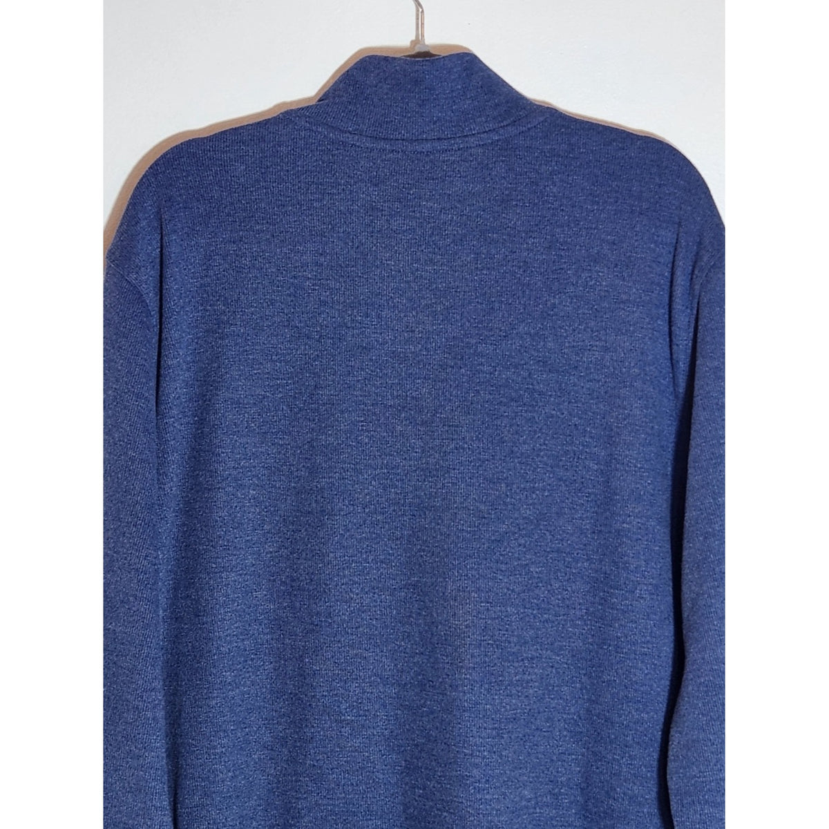 Lands' End Blue Full Zip Mock Neck Sweater with Pockets Size XL