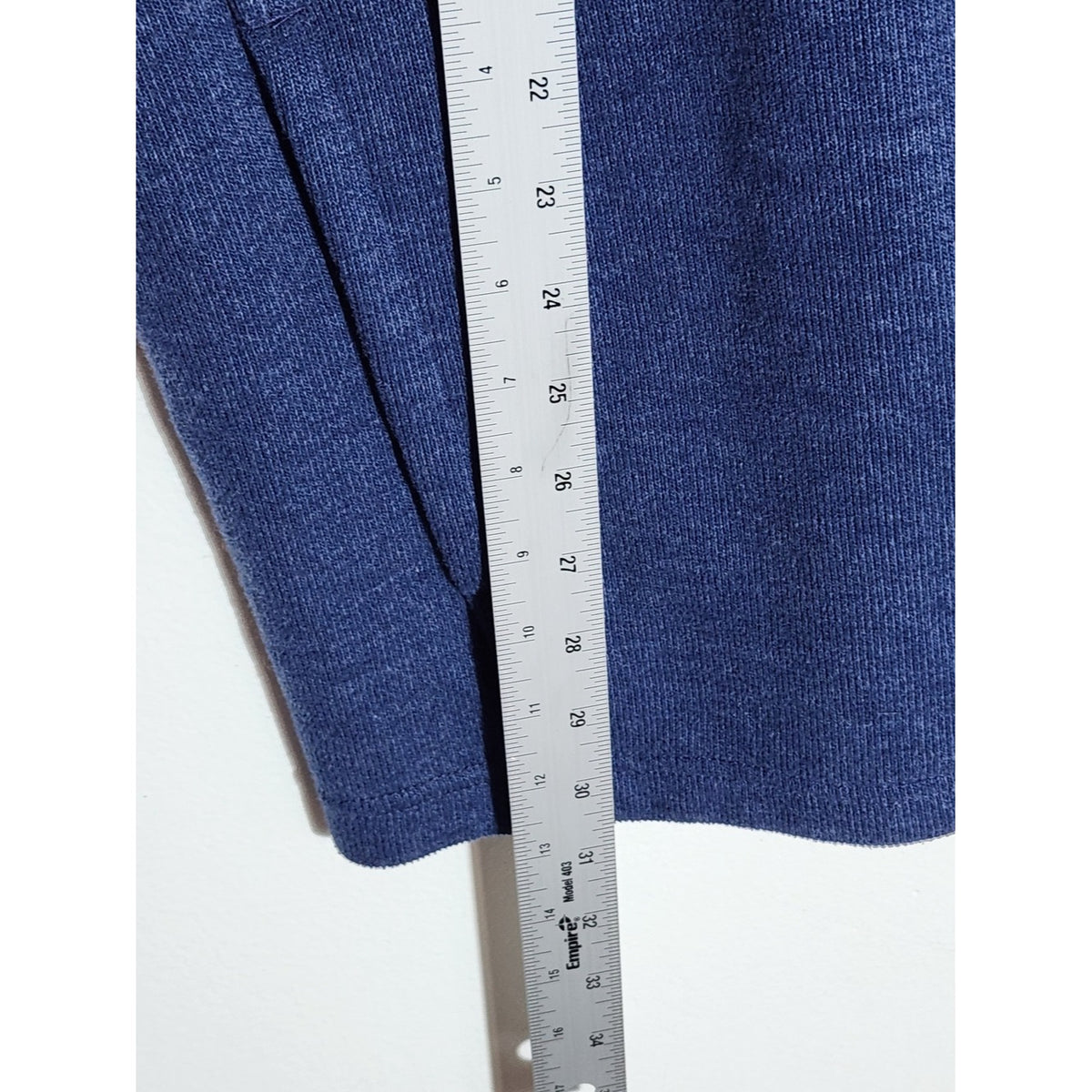 Lands' End Blue Full Zip Mock Neck Sweater with Pockets Size XL