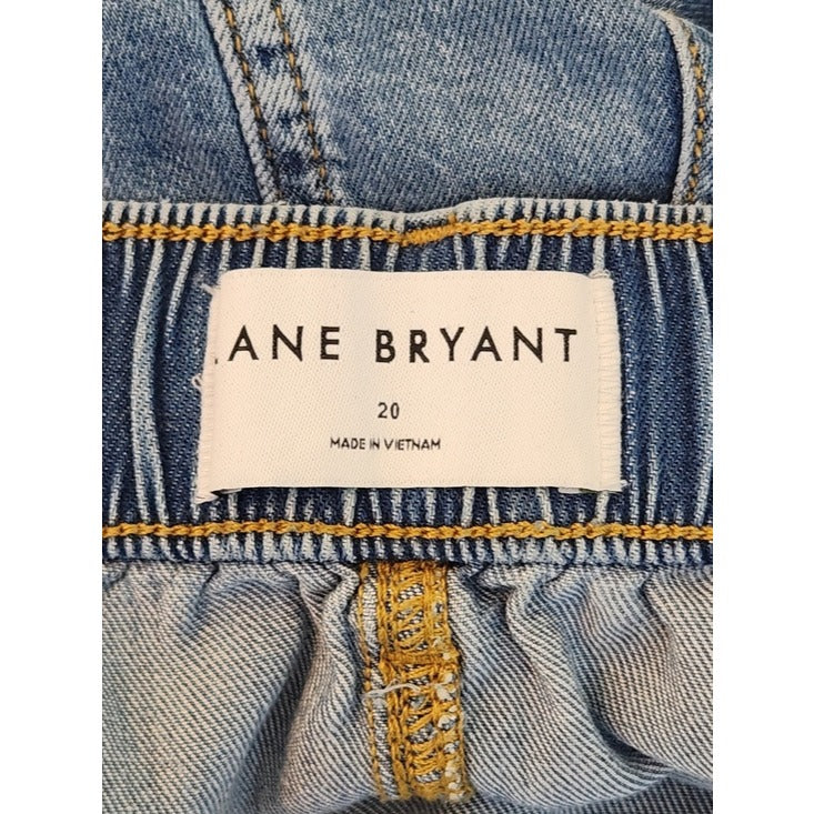 Lane Bryant Womens Chambray Denim Midi Skirt Size 20 Flaw