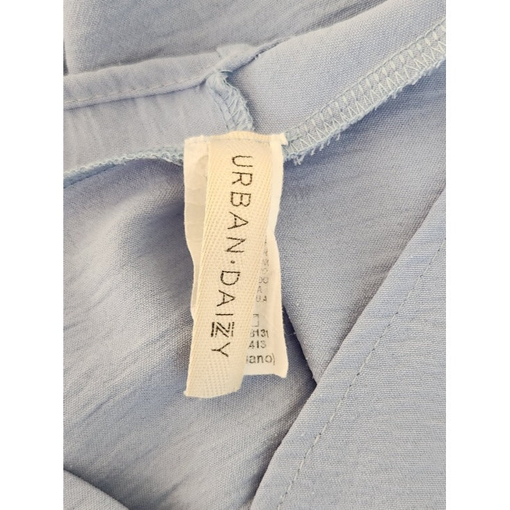 Urban Daizy Light Blue V-Neck Blouse Size Medium