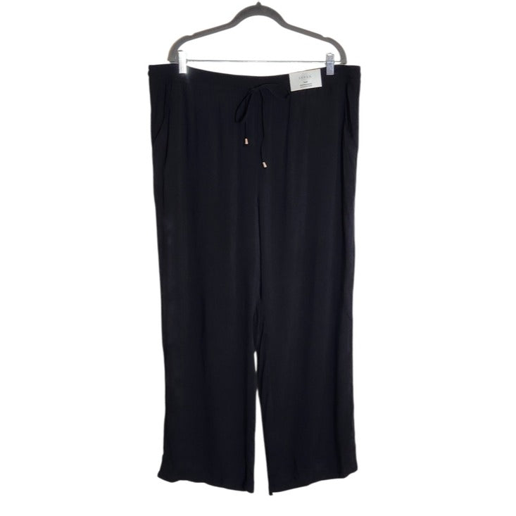 Serra Black Flowy Drawstring Pants Size XL NWT